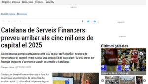 El Diari de Girona dedica una pàgina a la Cooperativa