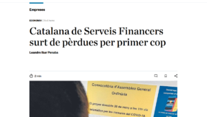 El diari “Ara” fa ressò dels primers resultats amb beneficis de la Cooperativa