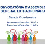 Convocatòria d’Assemblea General extraordinària de socis i sòcies – 13 de desembre de 2025